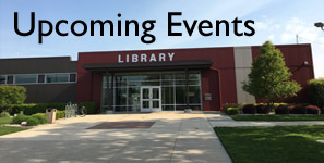Events text with photo of the library
